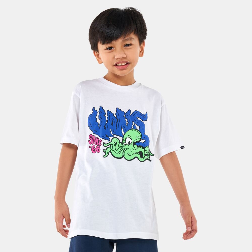 Vans Off The Wall Kids' Boys' Youth T-Shirt Octovans Puff Print Short Sleeve Tee